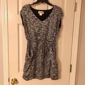 Paisley and Ivy Black and White Patterned Dress, S